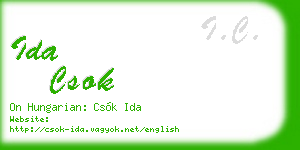 ida csok business card